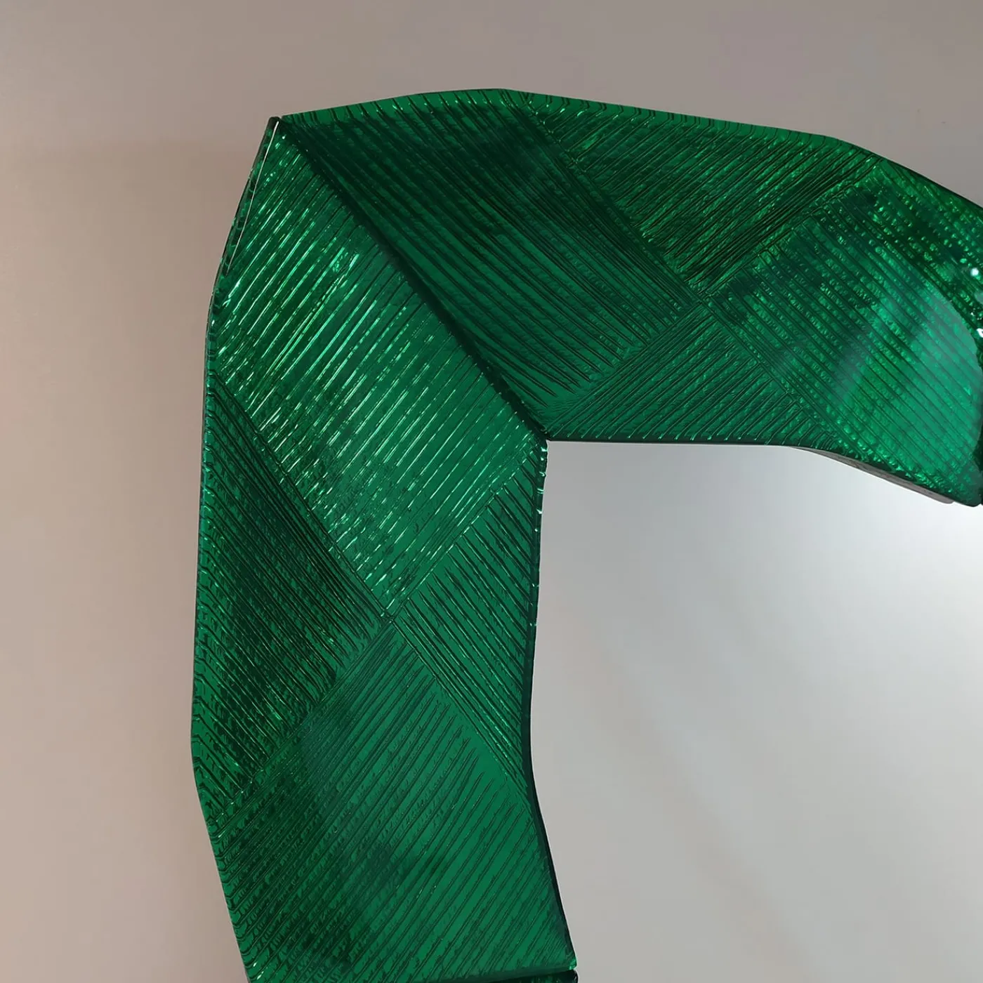 Fratelli Tosi Specchio da parete in vetro di Murano Onda Smeraldo> Specchi Da Parete