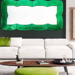 Fratelli Tosi Specchio da parete in vetro di Murano Onda Smeraldo><noscript><img width=