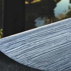 Disain 1971 Specchio da parete ovale Orizzonte in resina spatolata argento #1> Specchi Da Parete