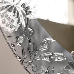 Melting Mirrors Specchio da parete ovale grande in vetro argento Isabelle> Specchi Da Parete