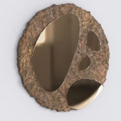 Edizione Limitata by Simone Fanciullacci Specchio da parete scultoreo in bronzo fuso Apollo #4> Sculture Da Parete