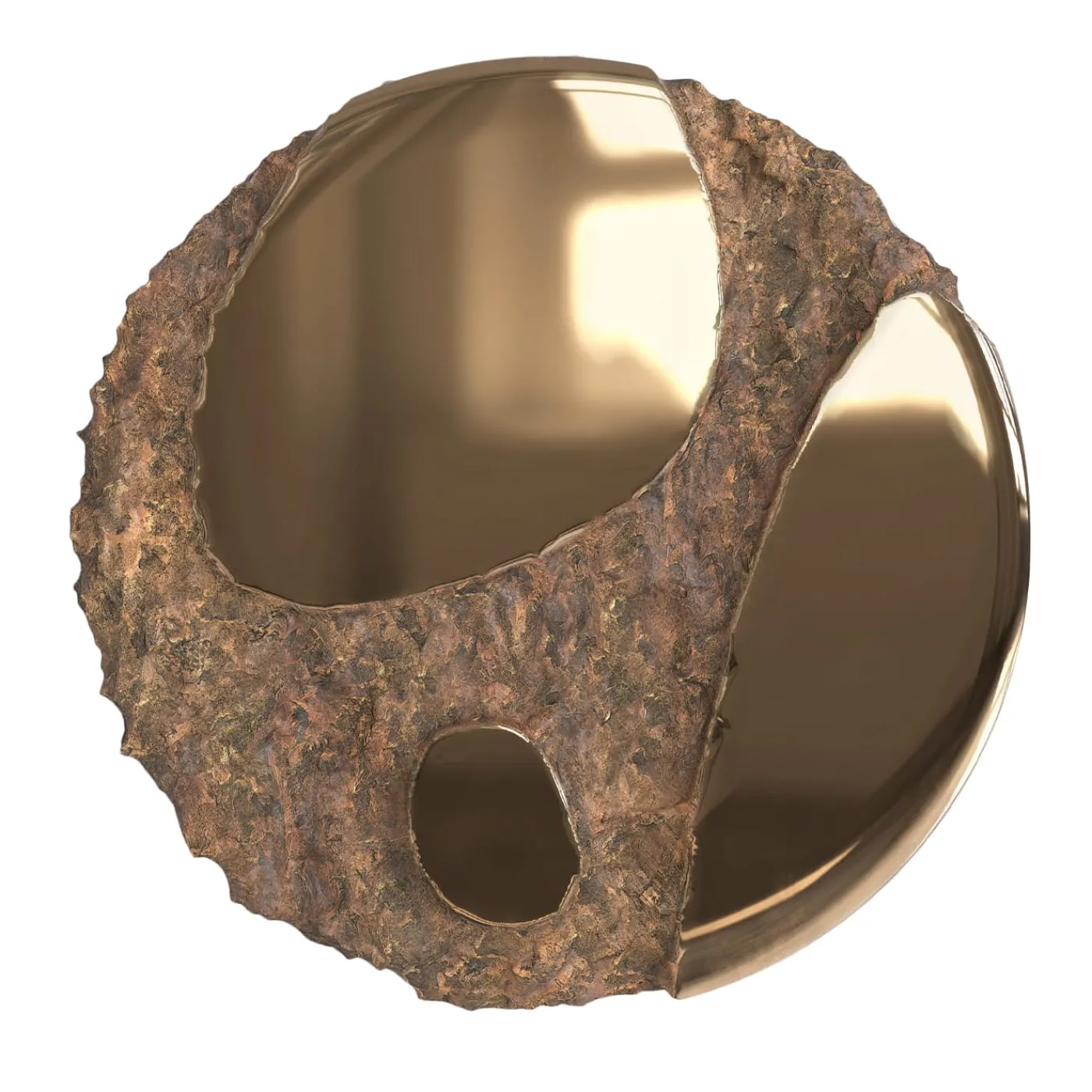 Edizione Limitata by Simone Fanciullacci Specchio da parete scultoreo in bronzo fuso Apollo #3> Sculture Da Parete