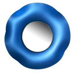 Ghirò Studio Specchio da parete Undulate Satin Blue> Specchi Da Parete