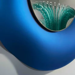 Ghirò Studio Specchio da parete Undulate Satin Blue><noscript><img width=