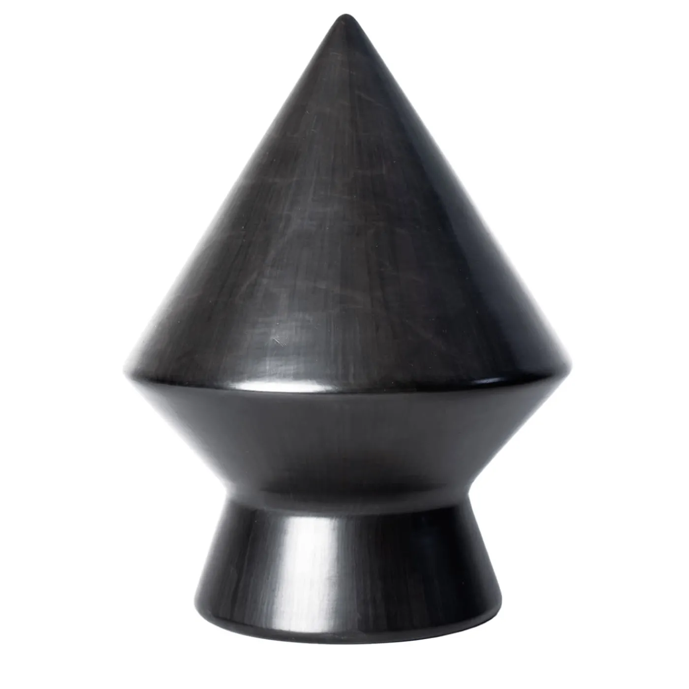 Studio Lievito Specchio da tavolo Nero 30 bucchero di e Maddalena Vantaggi> Sculture Decorative