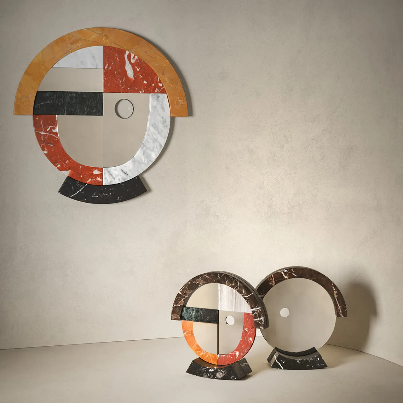 Salvatori Specchio da tavolo policromo Friends Circle> Specchi Da Tavolo