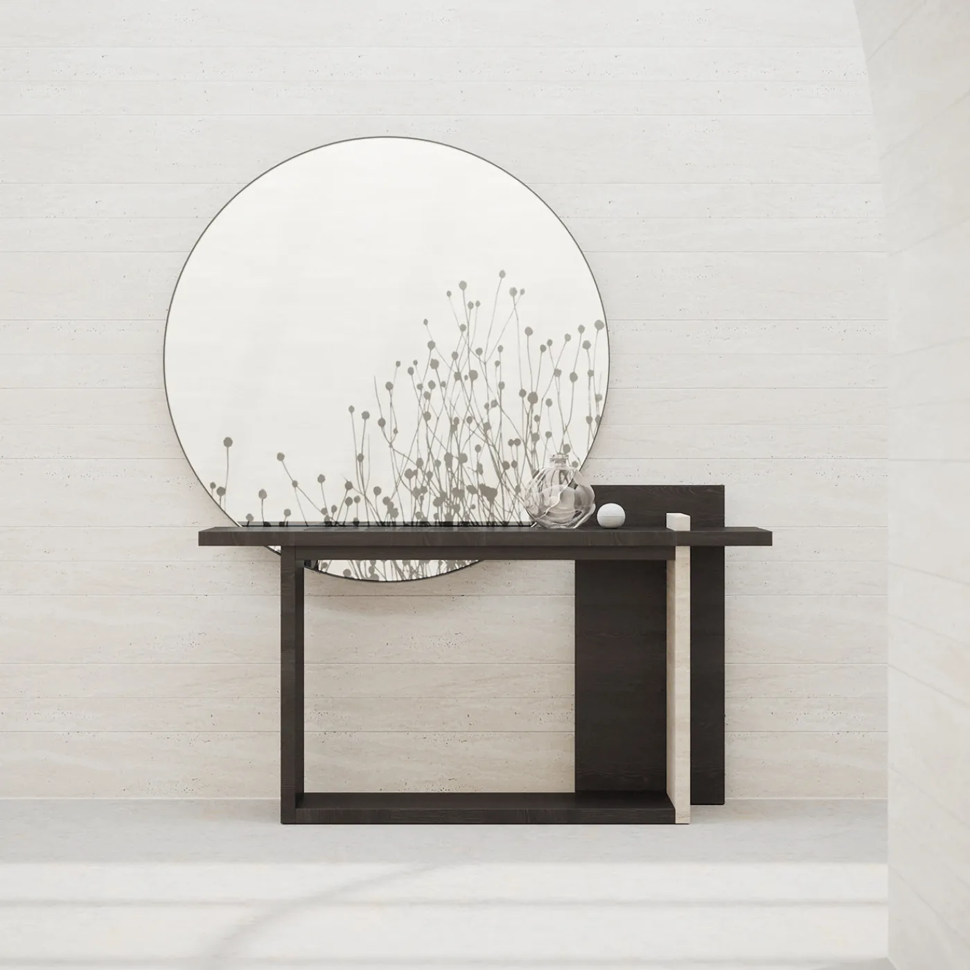 Ultramobili Specchio grafico con cornice in metallo Wildfield> Specchi Da Parete