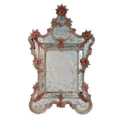 Fratelli Tosi Specchio in vetro di Murano rosa Apollo di> Specchi Da Parete