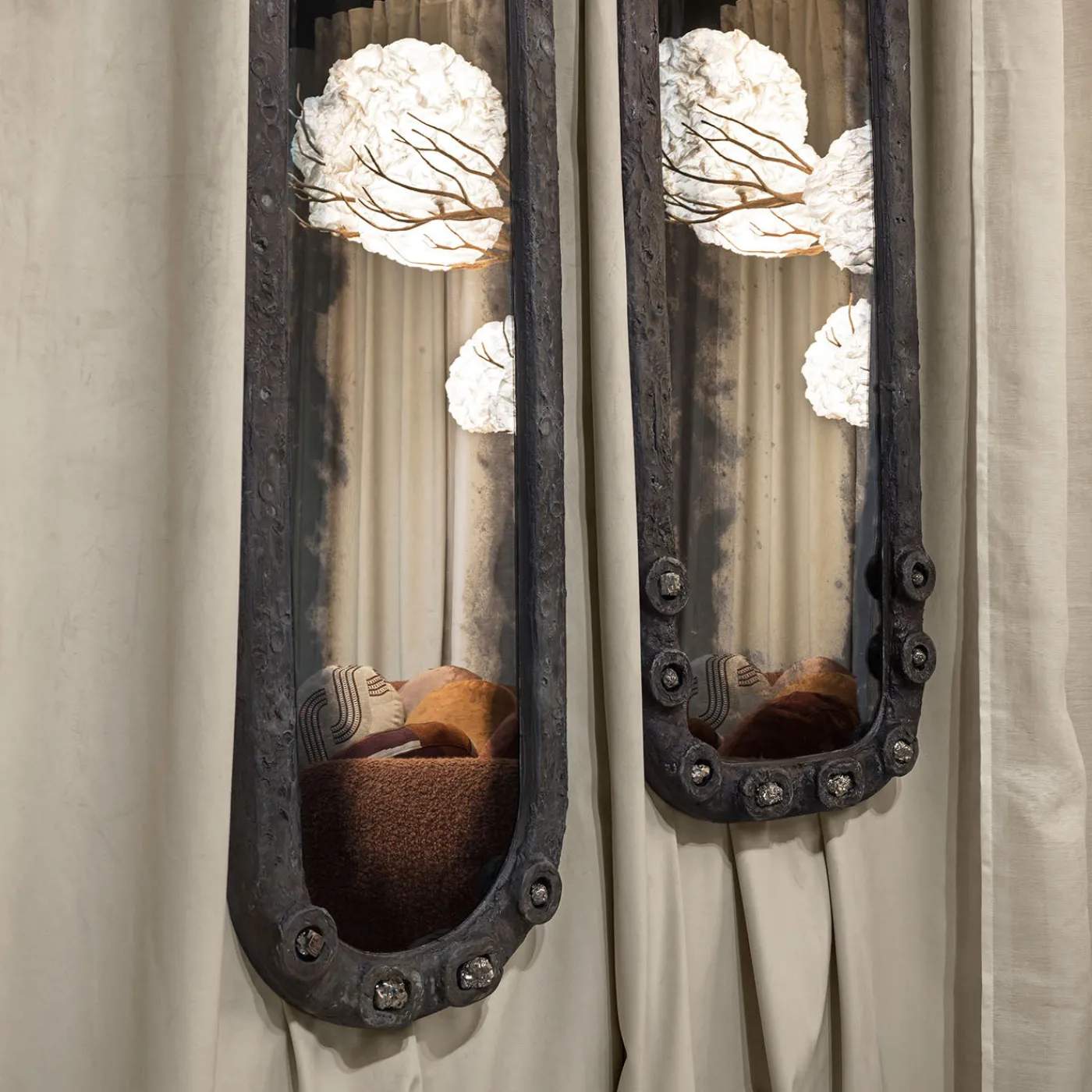 Chiara Provasi Specchio piccolo in stile antiquariato a mano Verve con Pirite> Specchi Da Parete