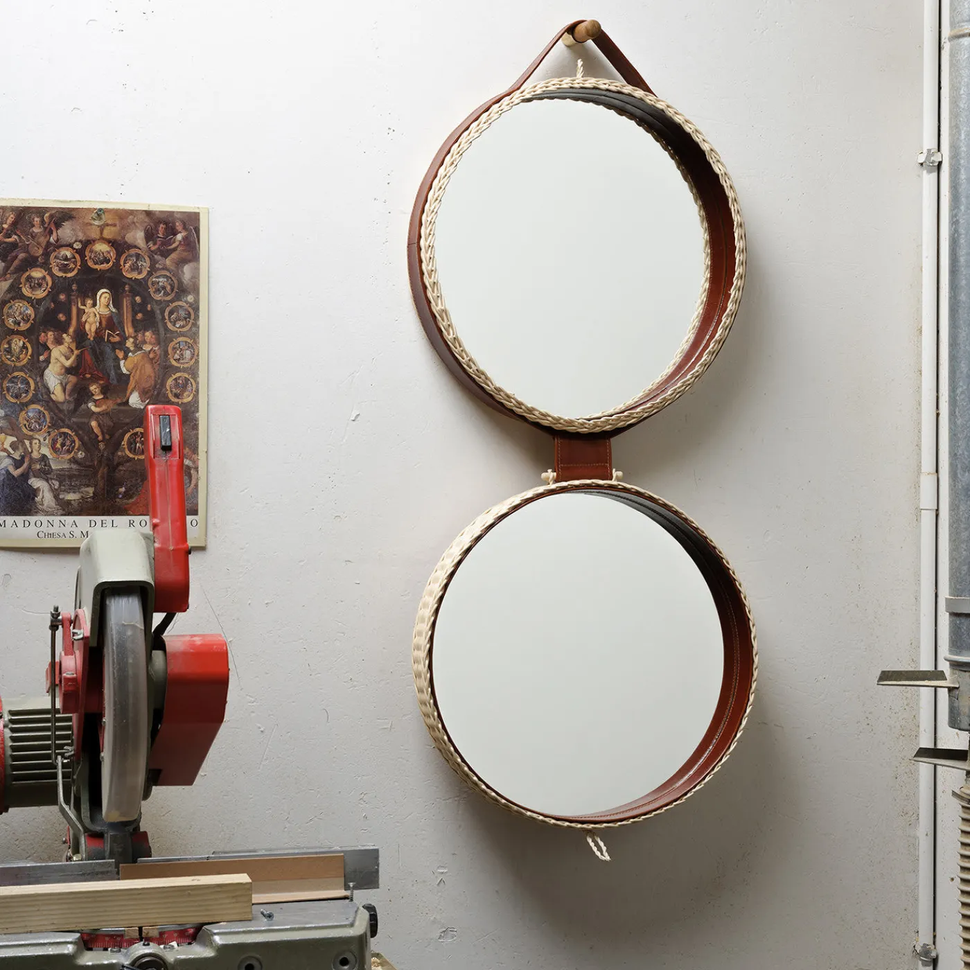 Bottega Intreccio Specchio Picnic di Maurizio Bernabei> Specchi Da Parete