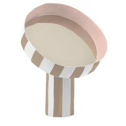 Paola Paronetto Specchio Reflections Girasoli Circo 40 Bianco e Marrone> Specchi Da Tavolo