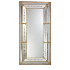 Fratelli Tosi Specchio rettangolare in vetro di Murano Da Mula> Specchi Da Parete