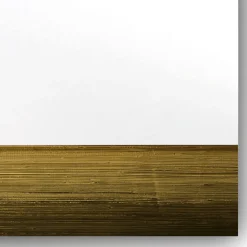 Disain 1971 Specchio Rettangolare Orizzonte Decorato con Resina Spatolata Oro> Specchi Da Parete