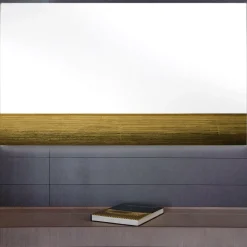 Disain 1971 Specchio Rettangolare Orizzonte Decorato con Resina Spatolata Oro><noscript><img width=