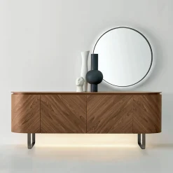 Modesign Specchio rotondo in ferro nero lava grigio Dorian><noscript><img width=