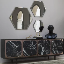 Morica Design Specchio Ruby piccolo esagonale e fumé><noscript><img width=