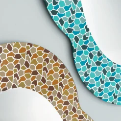 Glas Italia Specchio Settecento verde e azzurro di Alessandro Mendini> Specchi Da Parete