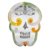 Ongaro & Fuga Specchio XL Pop Skull verde e arancione di Bradley Theodore> Specchi Da Parete