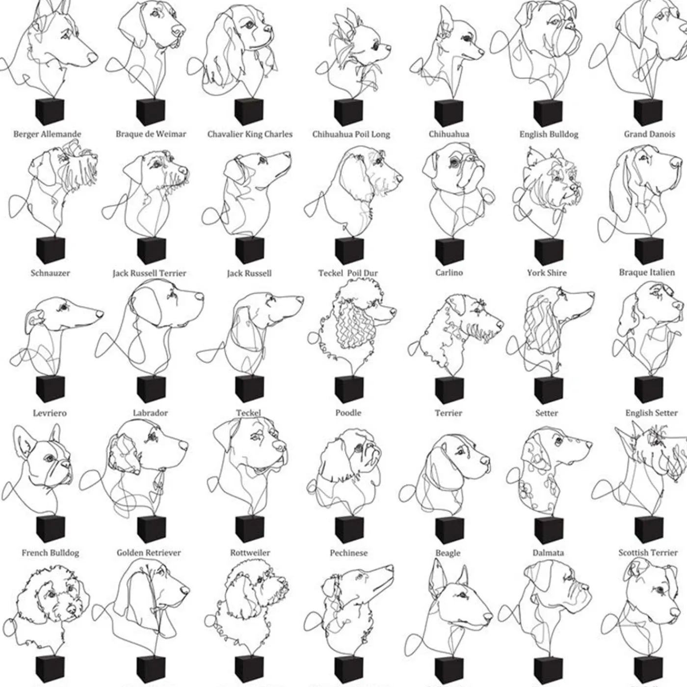 Profilo Statuetta di bronzo Beagle> Statuine