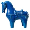 Bitossi Ceramiche Statuetta di cavallo blu di Aldo Londi> Sculture Decorative