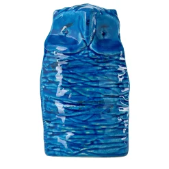 Bitossi Ceramiche Statuetta di Gufo Blu di Aldo Londi> Statuine