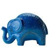 Bitossi Ceramiche Statuetta Elefante Blu di Aldo Londi> Statuine