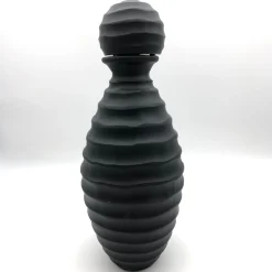 Ars Murano Tall Black Bottle di Achille D'Este e Renzo Vianello> Vasi Con Coperchio