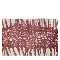 Nodus Tappeto artigianale in seta di bambù rosso e bianco Mars> Tappeti E Moquette