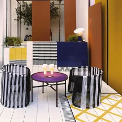 Francesco De Maio Tappeto blu a rete Composizione ceramica di Giuliano Andrea dell'Uva 200 x 100><noscript><img width=