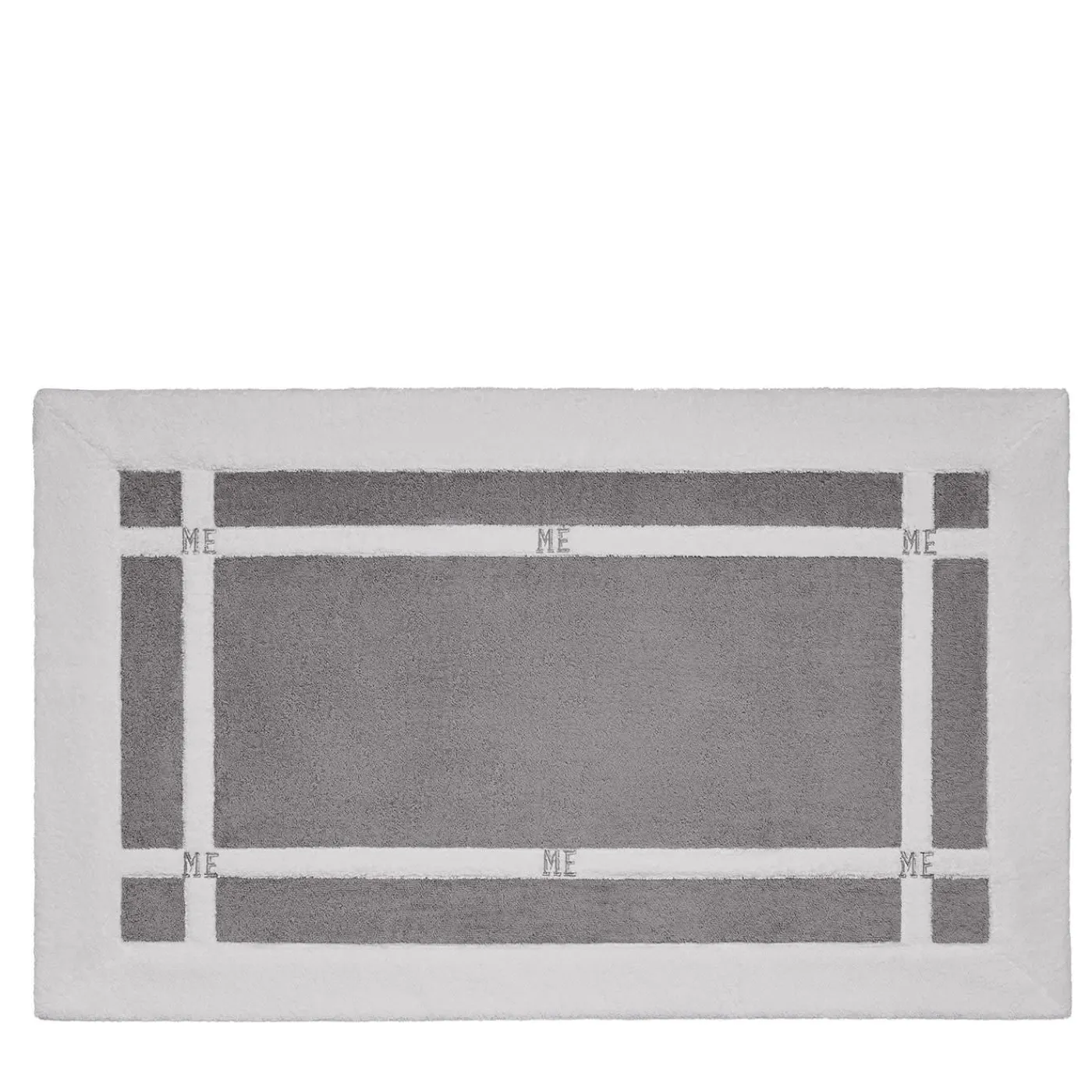 Verderoccia Tappeto da bagno Pompidou in stile geometrico bianco e grigio> Biancheria Da Bagno