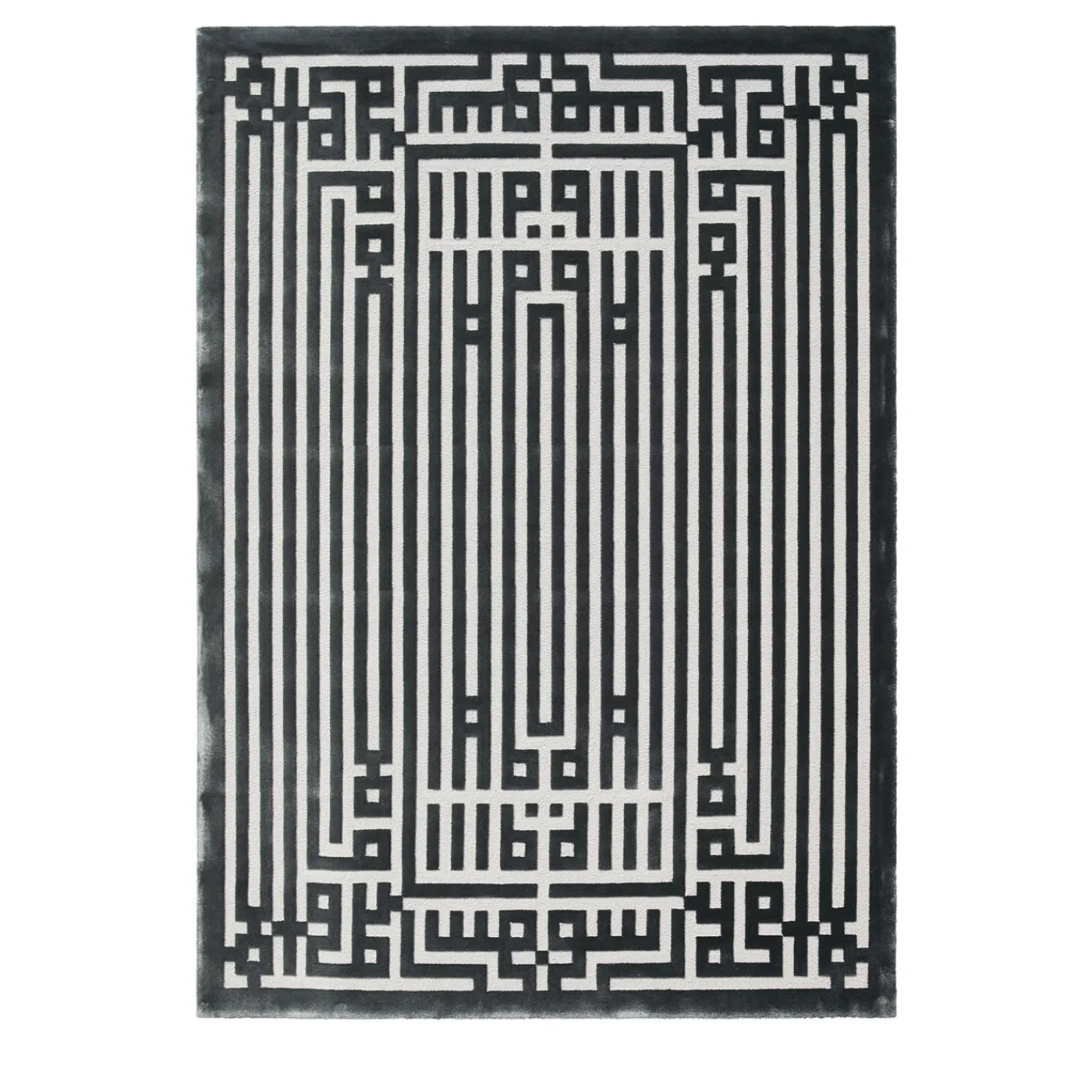 Carpet Edition Tappeto Labirinto in lana della Nuova Zelanda e tencel grigio di Ken Scott> Tappeti E Moquette