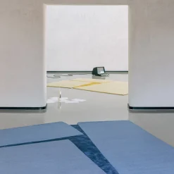 Sirecom Tappeto Lettera Aperta Annodato a Mano in Tessuto Blu><noscript><img width=