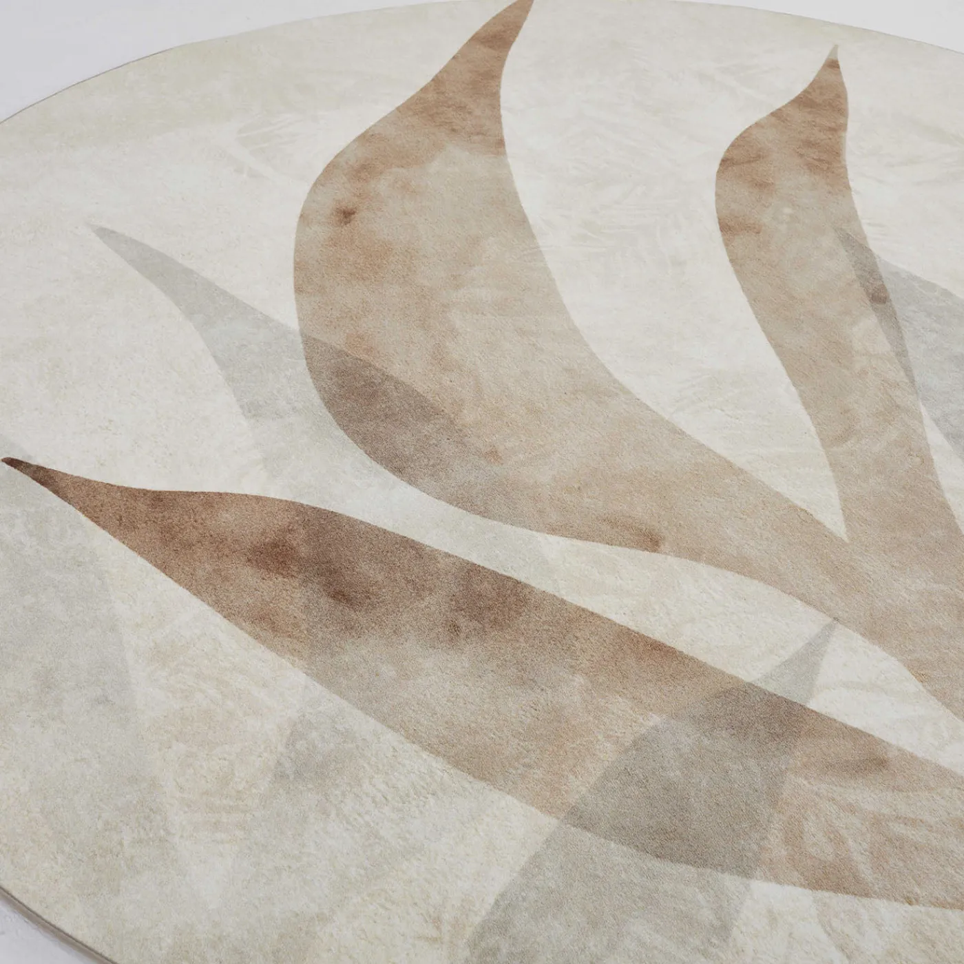 Instabilelab Tappeto rotondo Madara con foglie grandi> Tappeti E Moquette