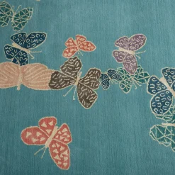 Sergio Mannino Studio Tappeto Spirit in the Sky Butterfly Blue realizzato a mano in lana e seta> Tappeti E Moquette