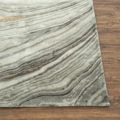 Jaipur Rugs Tappeto Tuftato a Mano Dreamy Grooves Grigio Classico e Legno di Frassino><noscript><img width=