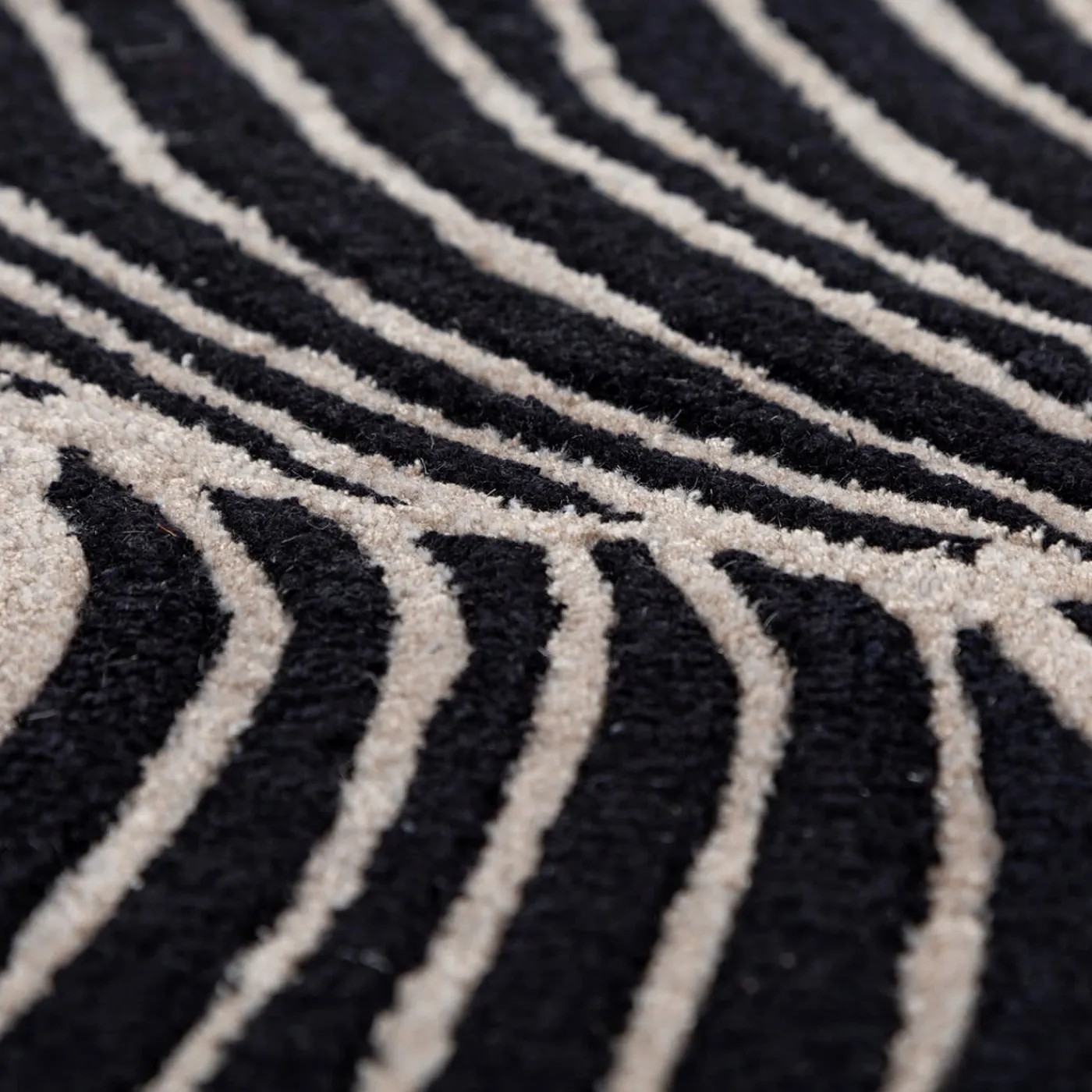 Jaipur Rugs Tappeto Velvety Vortex Ebony & Antique White trapuntato a mano> Tappeti E Moquette