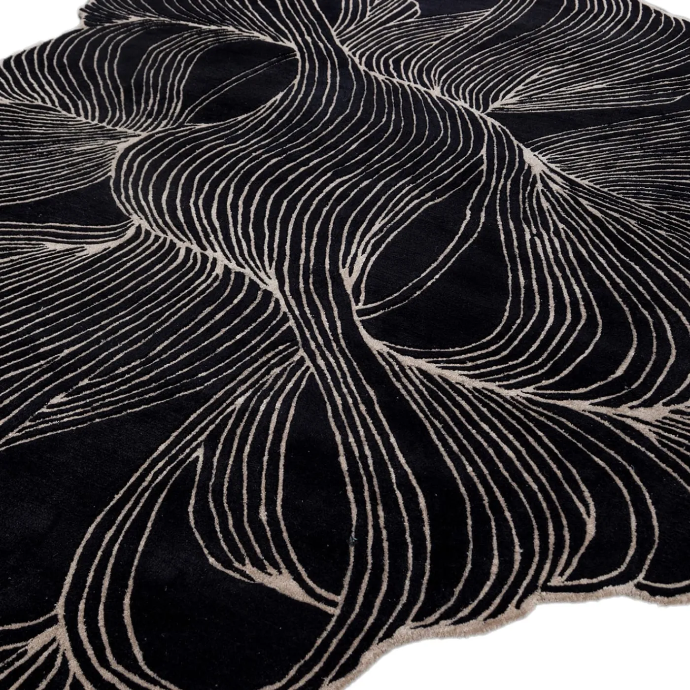 Jaipur Rugs Tappeto Velvety Vortex Ebony & Antique White trapuntato a mano> Tappeti E Moquette