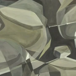 KOHRO Tessuto da parati in cotone verde Rising Desert> Carte Da Parati