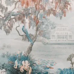 KOHRO Tessuto da rivestimento Blooming Time in cotone blu><noscript><img width=