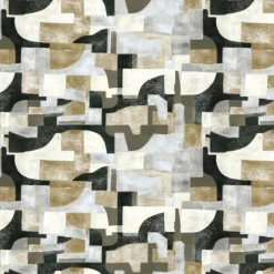 KOHRO Tessuto da rivestimento Arcosanti in lino e cotone oro e nero> Carte Da Parati