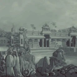 KOHRO Tessuto da rivestimento Darshan Panorama in poliestere blu><noscript><img width=