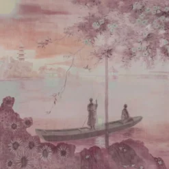 KOHRO Tessuto da rivestimento in cotone Nihon Moon rosso><noscript><img width=