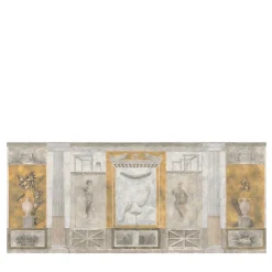 KOHRO Tessuto da rivestimento in cotone giallo Pompei> Carte Da Parati