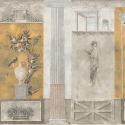 KOHRO Tessuto da rivestimento in cotone giallo Pompei><noscript><img width=