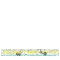 KOHRO Tessuto da rivestimento in poliestere giallo e verde Sea Breeze> Carte Da Parati