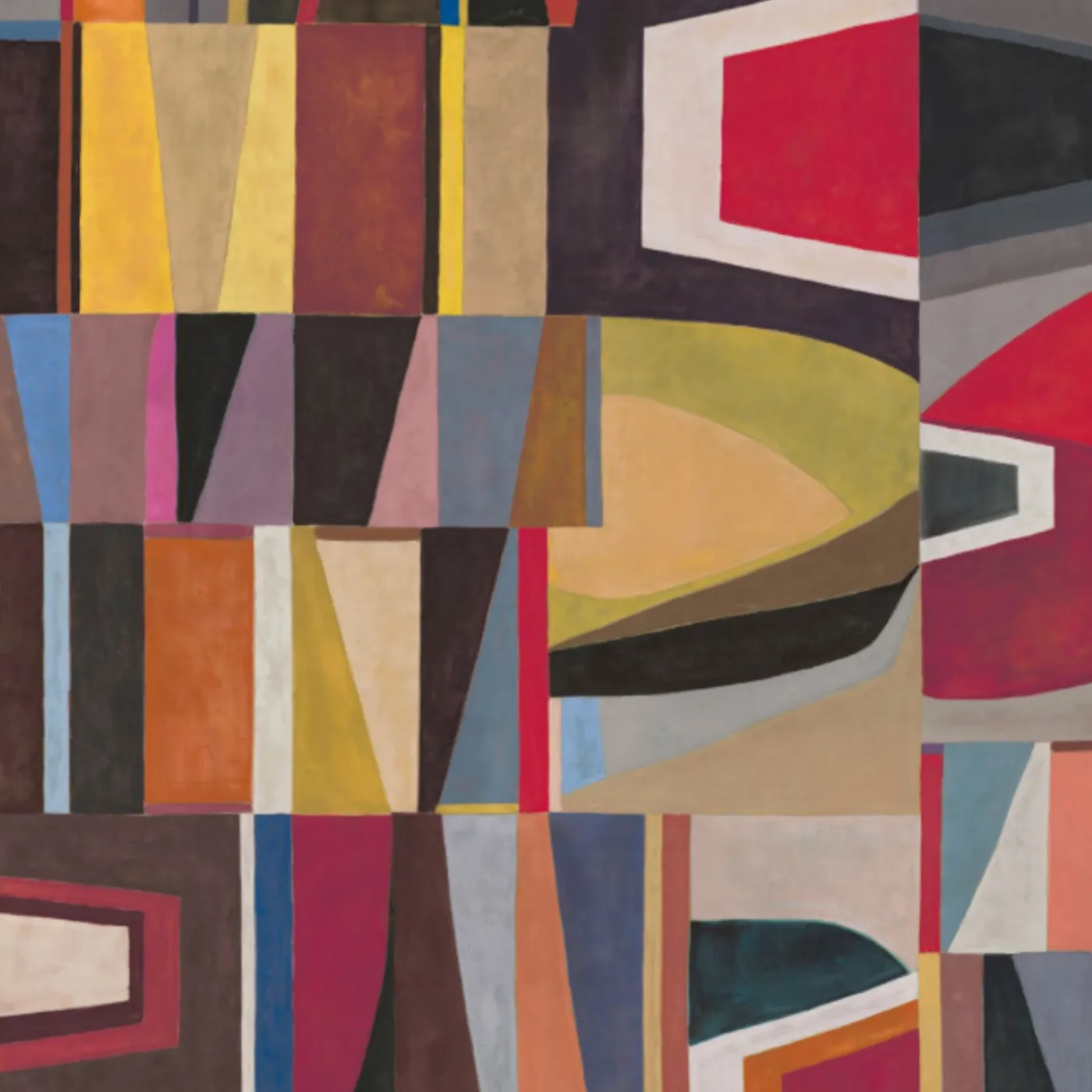 KOHRO Tessuto da rivestimento in poliestere cromato multicolore> Carte Da Parati