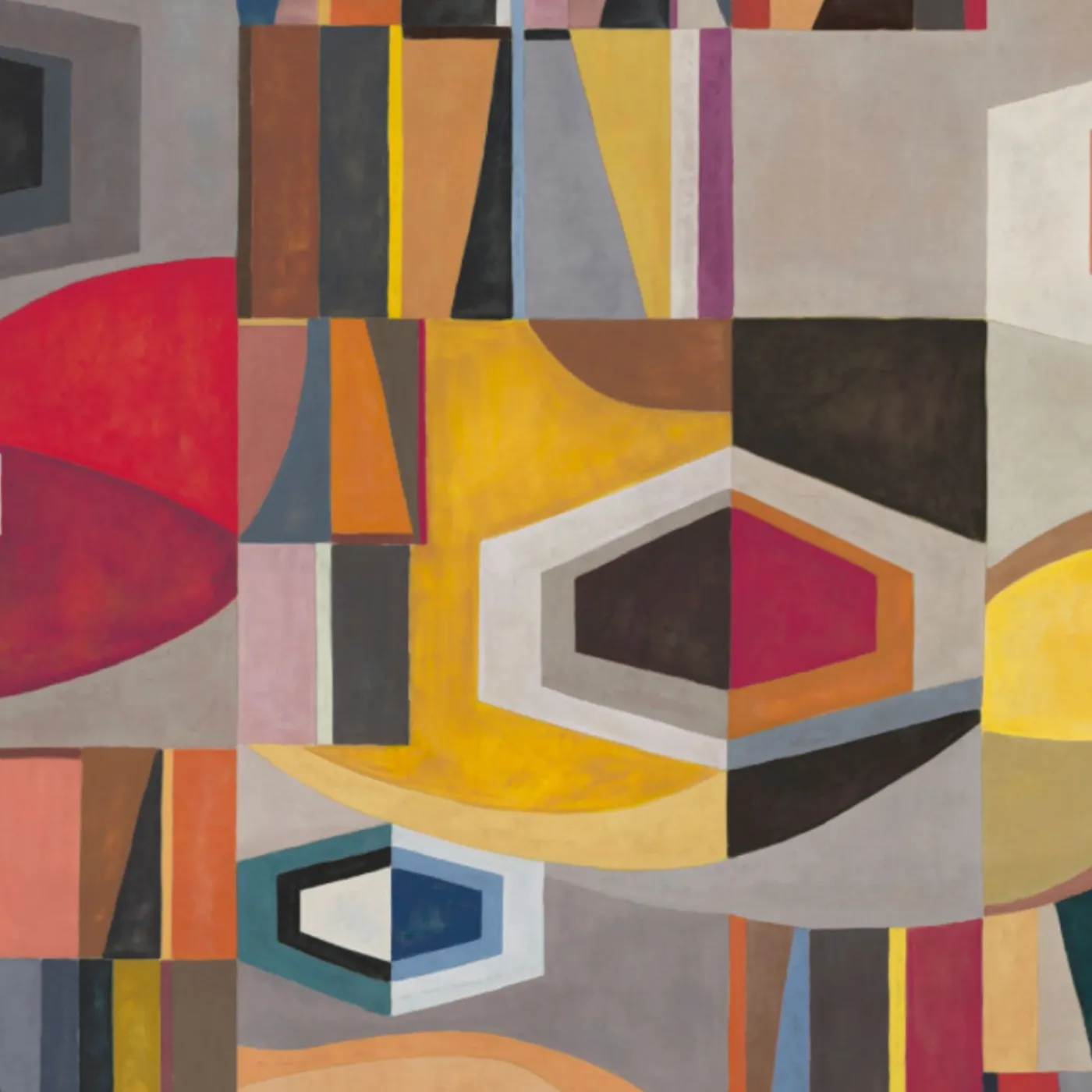 KOHRO Tessuto da rivestimento in poliestere cromato multicolore> Carte Da Parati