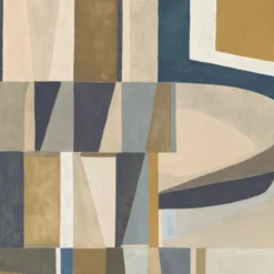 KOHRO Tessuto da rivestimento in poliestere cromato blu e oro><noscript><img width=