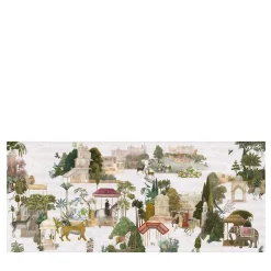 KOHRO Tessuto da rivestimento in cotone verde del Rajasthan> Carte Da Parati