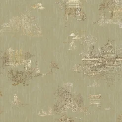 KOHRO Tessuto da rivestimento in poliestere con ore e lampeggi d'oro><noscript><img width=